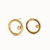 Round Karma Studs in Gold - BRENNMORE