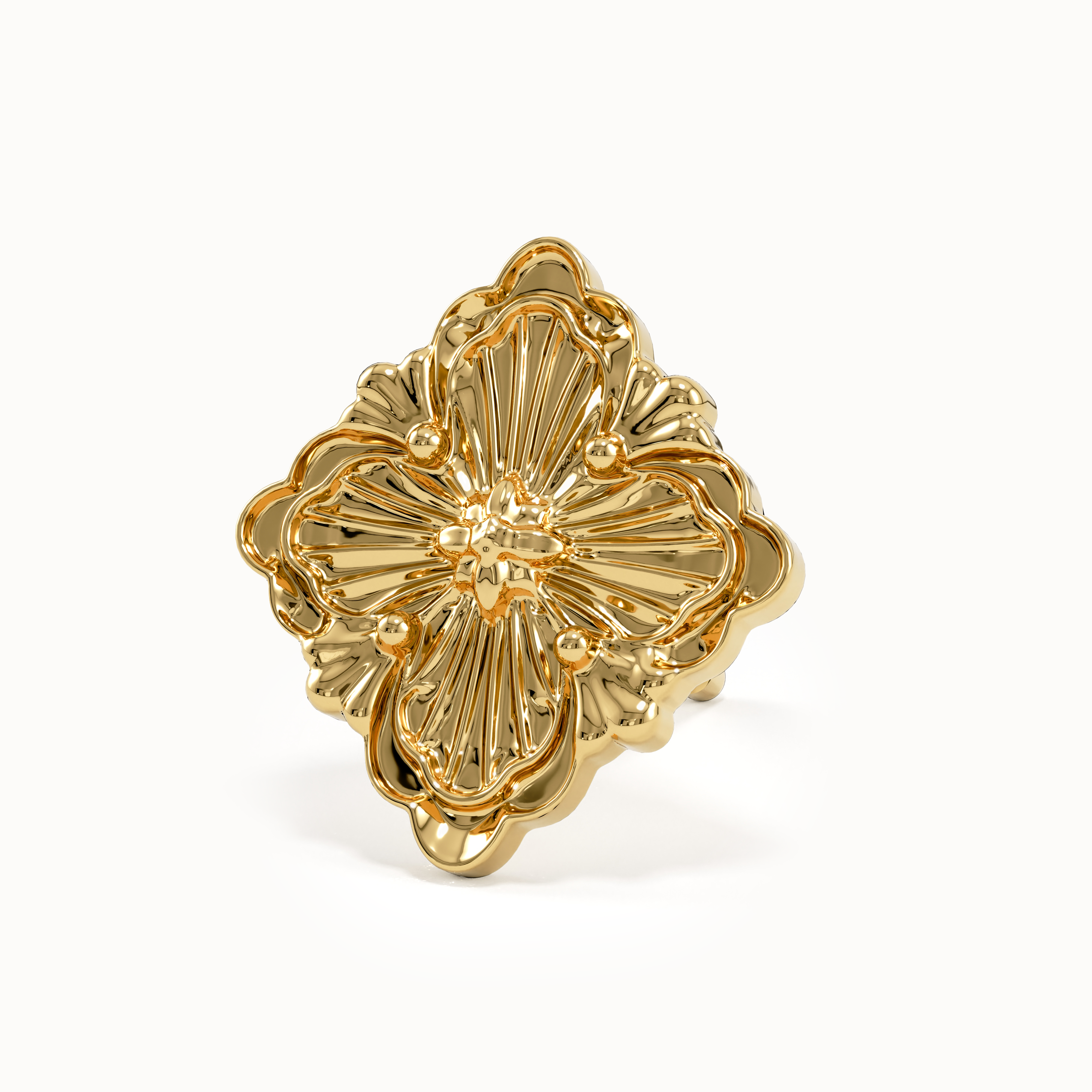 Vintage Clover Studs in Gold - BRENNMORE 