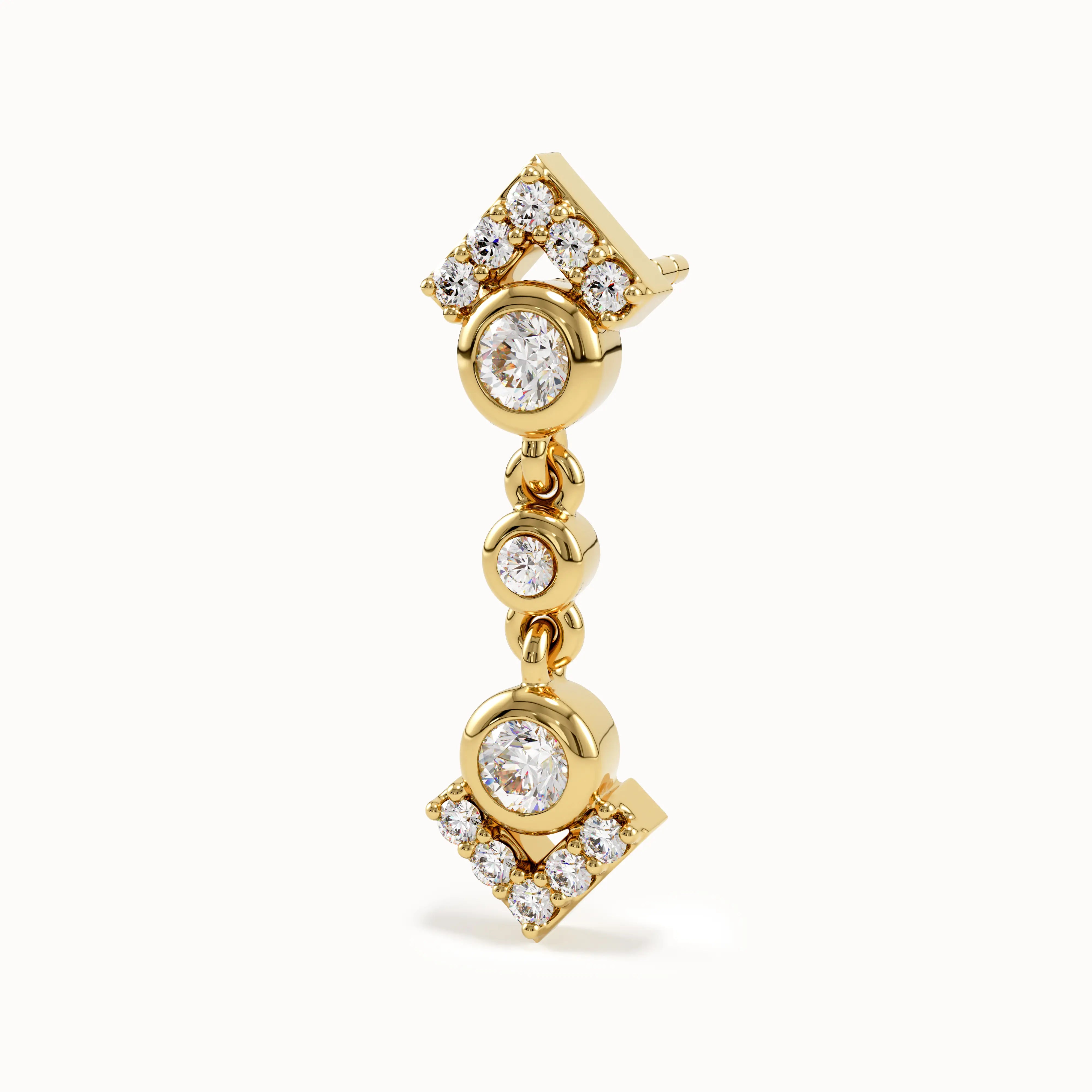 Dangling Arrow Studs in Gold - BRENNMORE