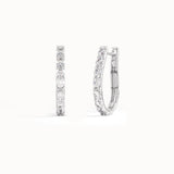 14k Gold English Lock Hoops - BRENNMORE 