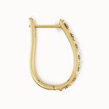 14k Gold English Lock Hoops - BRENNMORE