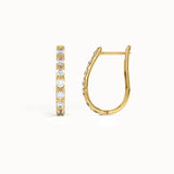 14k Gold English Lock Hoops - BRENNMORE 