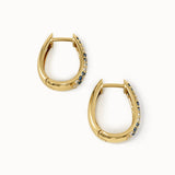 Sapphire Flower Hoop Earrings - BRENNMORE