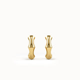 Bone Hoops Earring in Gold - BRENNMORE
