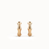 Bone Hoops Earring in Gold - BRENNMORE