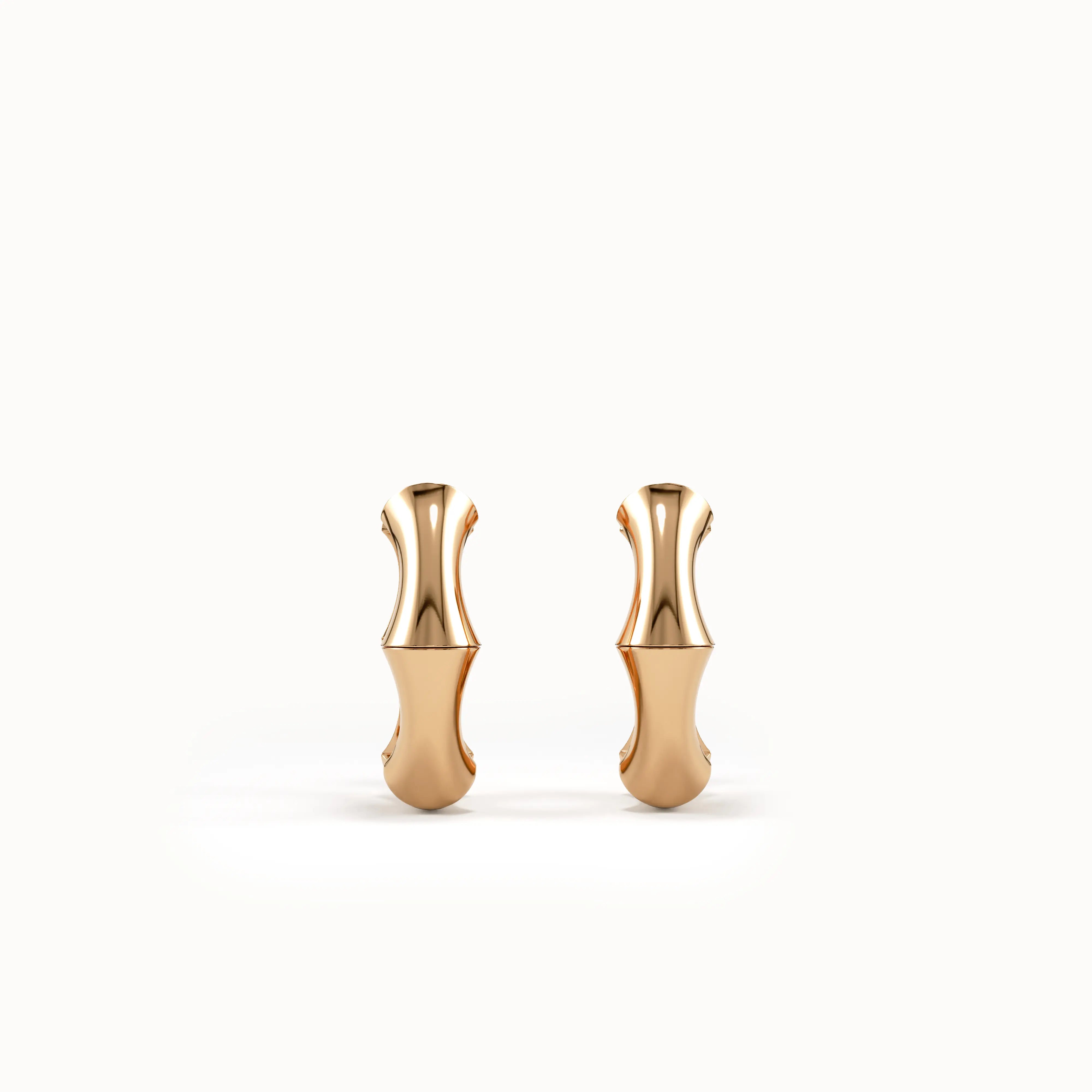 Bone Hoops Earring in Gold - BRENNMORE