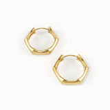 Bone Hoops Earring in Gold - BRENNMORE