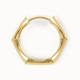 Bone Hoops Earring in Gold - BRENNMORE