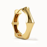 Bone Hoops Earring in Gold - BRENNMORE