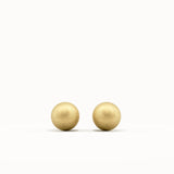 Brushed Ball Stud Earrings