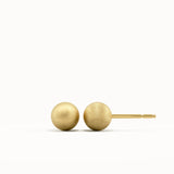 Brushed Ball Stud Earrings
