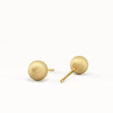 Brushed Ball Stud Earrings