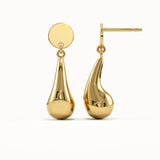 Teardrop Dangling Stud Earrings