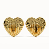 Chunky Heart Stud Earrings