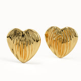 Chunky Heart Stud Earrings