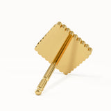 Textured Square Stud Earrings