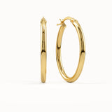 Oval Simple Hoop Earrings