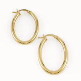 Oval Simple Hoop Earrings