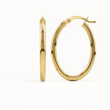 Oval Simple Hoop Earrings