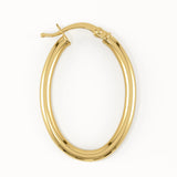 Oval Simple Hoop Earrings