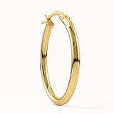 Oval Simple Hoop Earrings