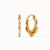 Twisty Band Hoop Earrings