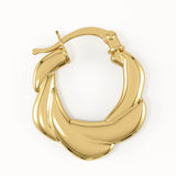 Twisty Band Hoop Earrings