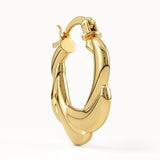 Twisty Band Hoop Earrings