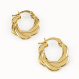 Twisty Band Hoop Earrings