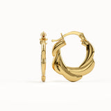 Twisty Band Hoop Earrings