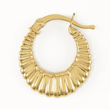 Ribbed Band Hoop Earrings