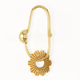 Moving Flower Earrings in Gold