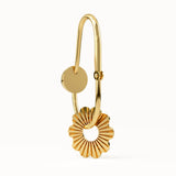 Moving Flower Earrings in Gold