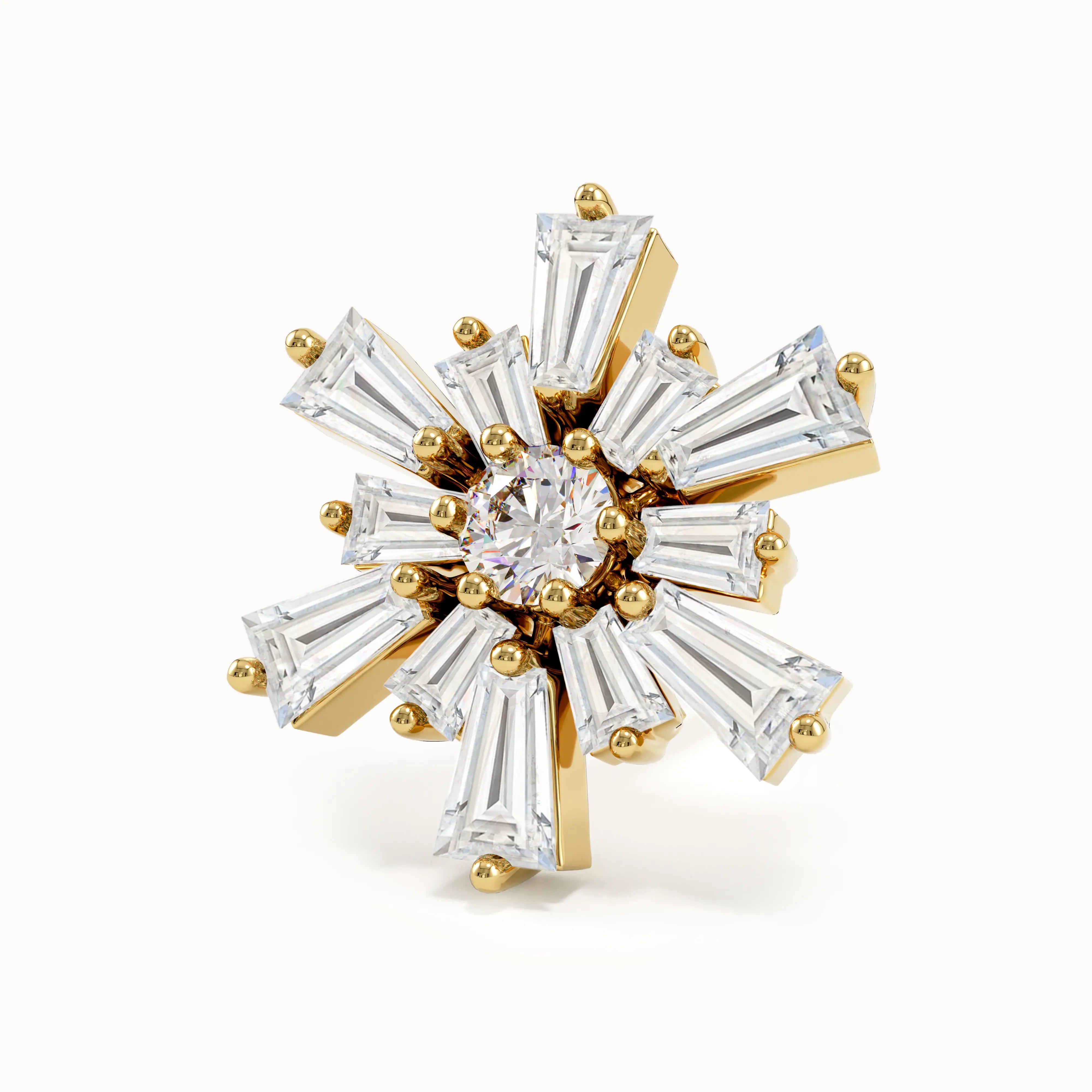 Lab Diamond Flower Studs brennmore