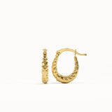 Twisted U Shape Hoop Earrings