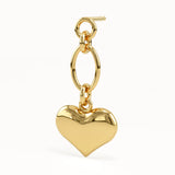 Dangling Heart Stud Earrings