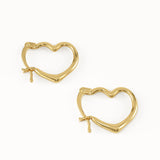 Tiny Heart Hoop Earrings