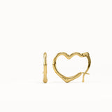 Tiny Heart Hoop Earrings
