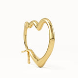 Tiny Heart Hoop Earrings