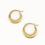 Small Textured Hoop Earrings