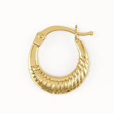 Small Textured Hoop Earrings