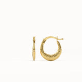 Small Textured Hoop Earrings