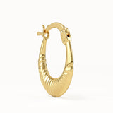 Small Textured Hoop Earrings