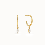 Marquise Lab Diamond Hoops - BRENNMORE 