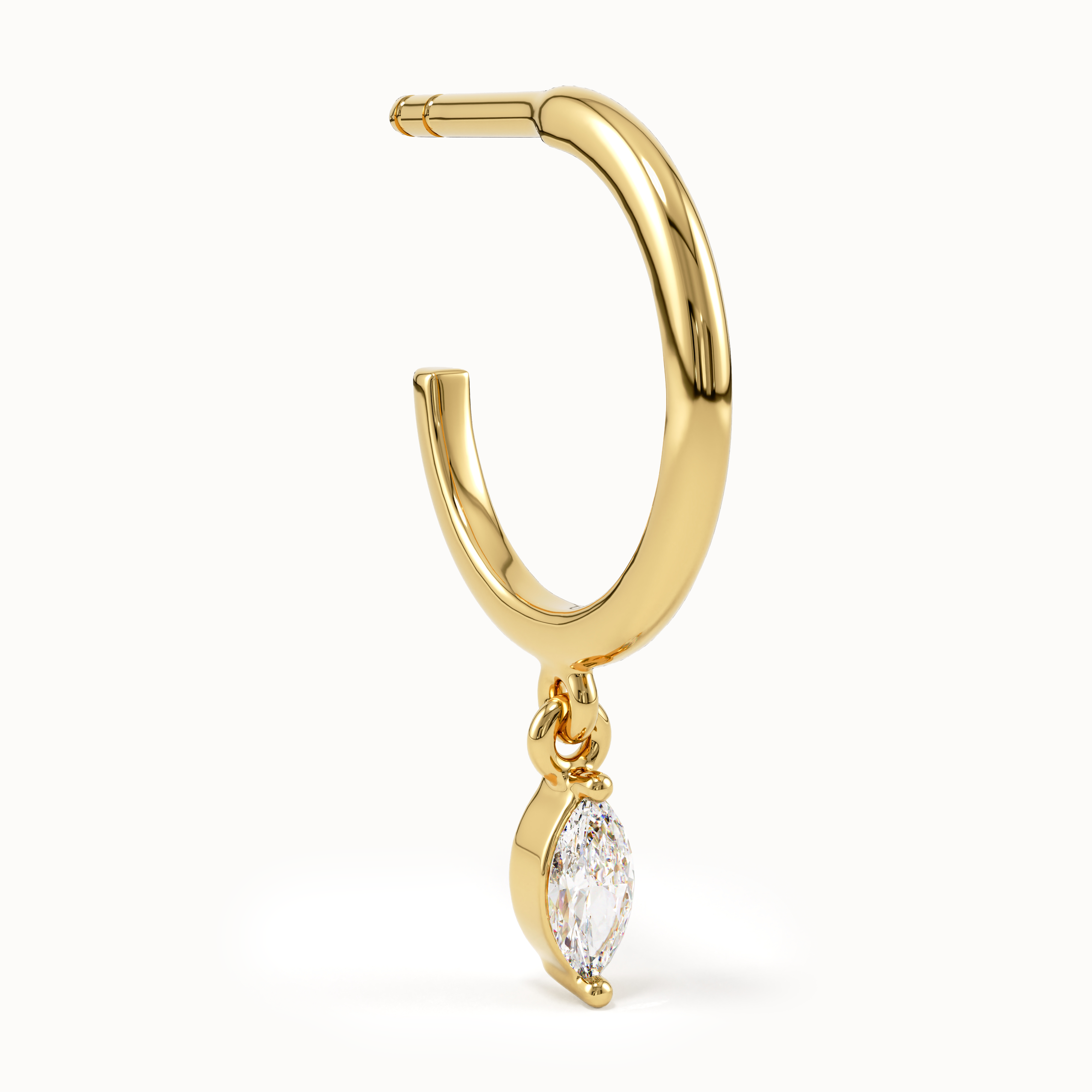 Marquise Lab Diamond Hoops - BRENNMORE 