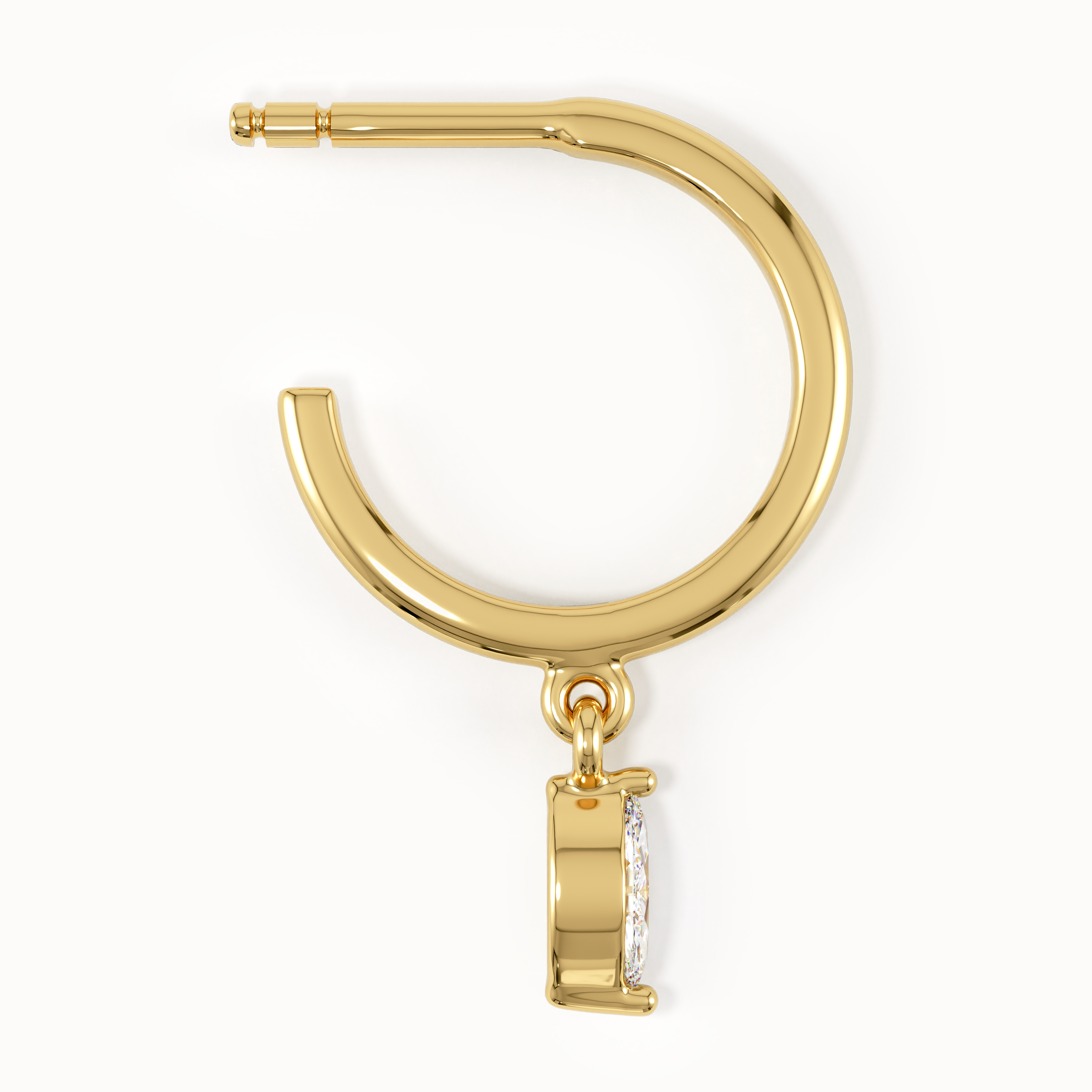 Marquise Lab Diamond Hoops - BRENNMORE 