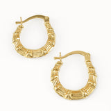 Textured Bone Hoop Earrings