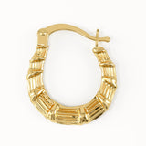 Textured Bone Hoop Earrings