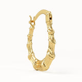Textured Bone Hoop Earrings