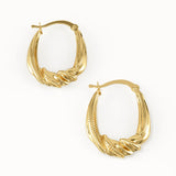 Textured Vintage Hoop Earrings